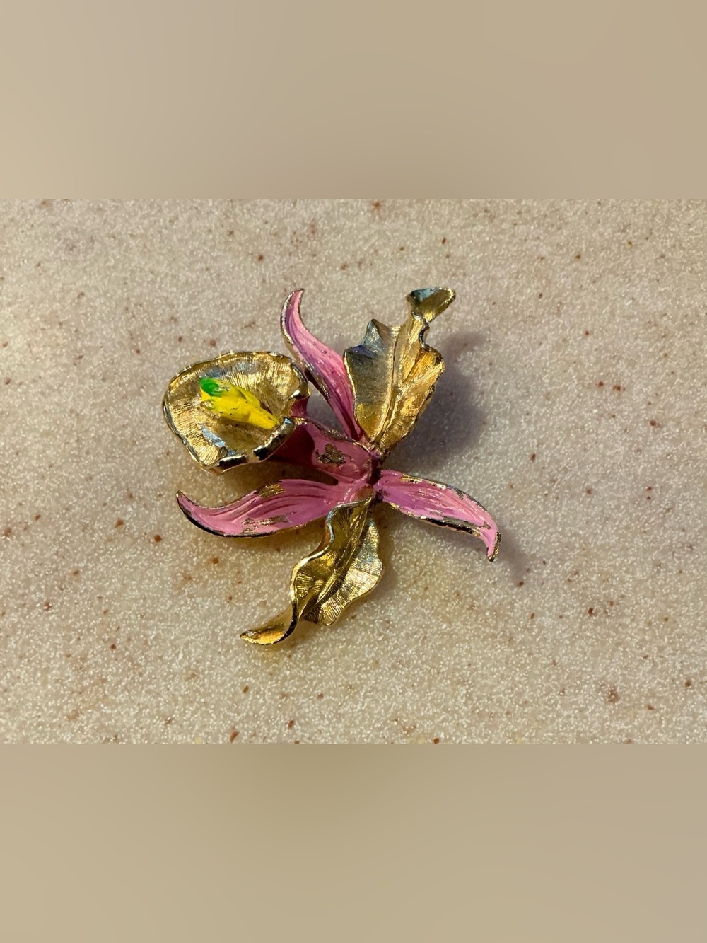 Gold and Purple Floral Pin Brooch - Elegant Women’s Jewelry